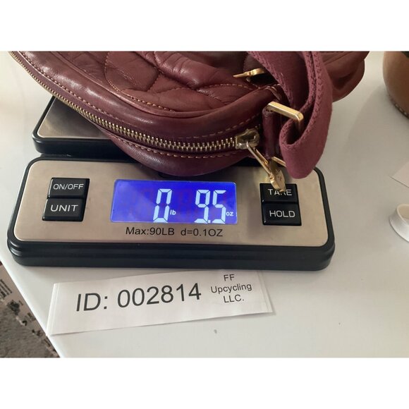 Eric Javits Burgundy Red Quilted Leather Crossbody Bag Gold hardware - Picture 14 of 14